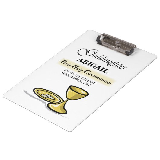 カスタマイズ可能なゴッドドーターファースト・コミュニオンアリス クリップボード (アングル)