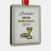 カスタマイズ可能なゴッドドーターファースト・コミュニオンアリス メタルオーナメント (右)