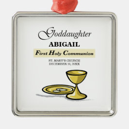 カスタマイズ可能なゴッドドーターファースト・コミュニオンアリス メタルオーナメント