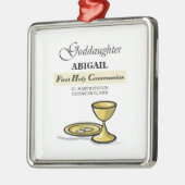 カスタマイズ可能なゴッドドーターファースト・コミュニオンアリス メタルオーナメント (左)
