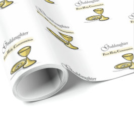 カスタマイズ可能なゴッドドーターファースト・コミュニオンアリス ラッピングペーパー