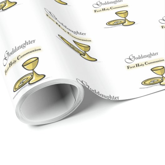 カスタマイズ可能なゴッドドーターファースト・コミュニオンアリス ラッピングペーパー (ロールコーナー)