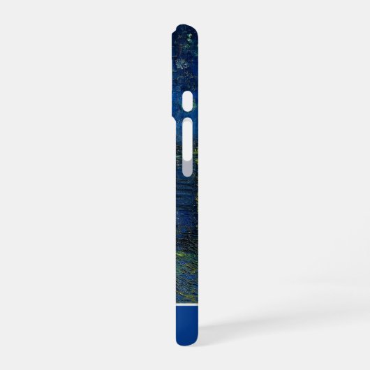 カスタマイズ可能なゴッホ「ローヌ川の星空」 iPhone 16ケース (左側面)