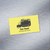 カスタマイズ可能なゴミ処理会社の黄色 マグネット名刺 (インサイチュ)