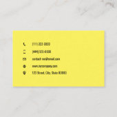 カスタマイズ可能なゴミ処理会社の黄色 名刺 (裏面)