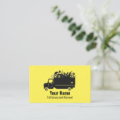 カスタマイズ可能なゴミ処理会社の黄色 名刺 (スタンド正面)