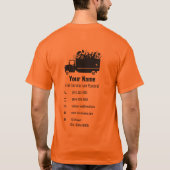 カスタマイズ可能なゴミ処理会社の黄色 Tシャツ (裏面)
