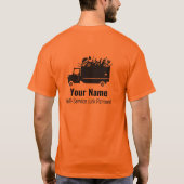 カスタマイズ可能なゴミ処理会社の黄色 Tシャツ (裏面)