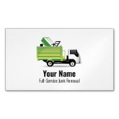 カスタマイズ可能なゴミ処理会社 マグネット名刺 (正面)