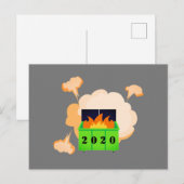 カスタマイズ可能なゴミ箱の炎 2020 ポストカード (正面/裏面)