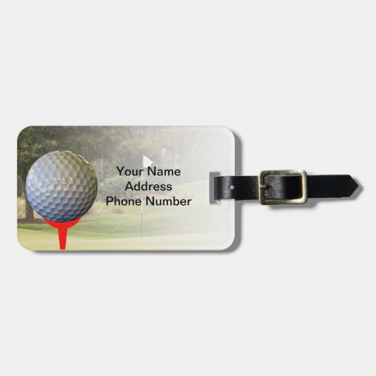 カスタマイズ可能なゴルファーの荷物のラベル ラゲッジタグ (正面横)