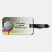 カスタマイズ可能なゴルファーの荷物のラベル ラゲッジタグ (裏面横)