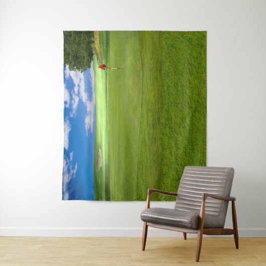 カスタマイズ可能なゴルフコーステーマ背景 タペストリー (インサイチュ)