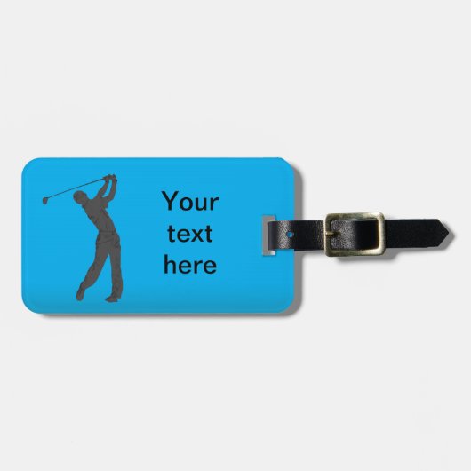 カスタマイズ可能なゴルフスウィンガー ラゲッジタグ (正面横)