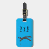 カスタマイズ可能なゴルフスウィンガー ラゲッジタグ (正面縦)