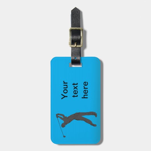カスタマイズ可能なゴルフスウィンガー ラゲッジタグ (正面縦)