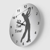 カスタマイズ可能なゴルフスウィンガー ラージ壁時計 (傾斜)