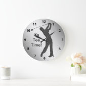 カスタマイズ可能なゴルフスウィンガー ラージ壁時計 (ホーム)