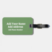 カスタマイズ可能なゴルフテーマラベル | 私の近くのゴルフコース ラゲッジタグ (裏面横)