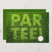 カスタマイズ可能なゴルフパーティー招待状 招待状 (正面/裏面)