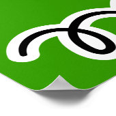 カスタマイズ可能なゴルフポスターテンプレート ポスター (角)