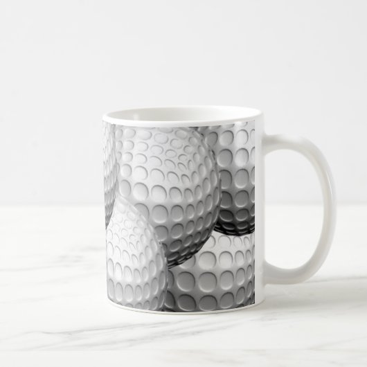カスタマイズ可能なゴルフ・ボール マグカップ (右)