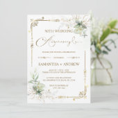 カスタマイズ可能なゴールデンジュビリー記念日 招待状 (スタンド正面)