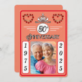 カスタマイズ可能なゴールデンジュビリー50周年記念カード シーズンカード (正面/裏面)
