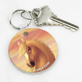 カスタマイズ可能なゴールデンパロミノホース キーホルダー