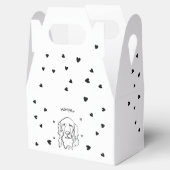 カスタマイズ可能なゴールデンレトリバーラインアート フェイバーボックス (オープン)