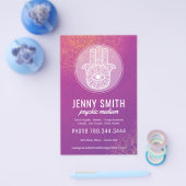 カスタマイズ可能なサイキックミディアムハムザフライヤー チラシ (シングル)