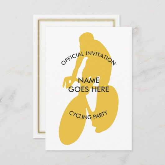 カスタマイズ可能なサイクリングパーティの招待状 招待状 (正面/裏面)