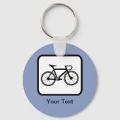 カスタマイズ可能なサイクルリストロゴ キーホルダー (正面)