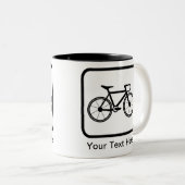 カスタマイズ可能なサイクルリストロゴ ツートーンマグカップ (正面右)