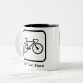 カスタマイズ可能なサイクルリストロゴ ツートーンマグカップ (正面左)