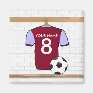 カスタマイズ可能なサッカーのワイシャツの(claretおよび青)磁石 マグネット