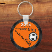 カスタマイズ可能なサッカーグディーバッグアイディア、あなたの色 キーホルダー (正面)