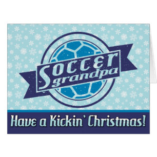 カスタマイズ可能なサッカーグランドパクリスマスカード