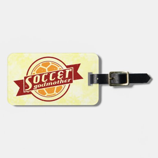 カスタマイズ可能なサッカーゴッドマザー荷物タグ ラゲッジタグ (正面横)