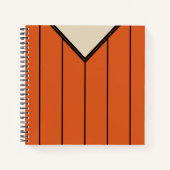 カスタマイズ可能なサッカーサッカージャージーノートブック ノートブック (正面)