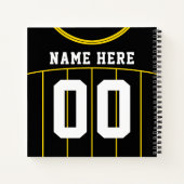 カスタマイズ可能なサッカーサッカージャージーノートブック ノートブック (裏面)