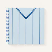 カスタマイズ可能なサッカーサッカーライトブルージャージー ノートブック (正面)