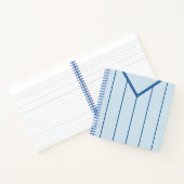 カスタマイズ可能なサッカーサッカーライトブルージャージー ノートブック (内部)