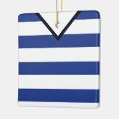 カスタマイズ可能なサッカージャージーテンプレートオーナメント セラミックオーナメント (左)