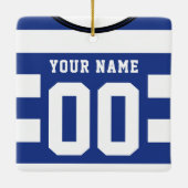 カスタマイズ可能なサッカージャージーテンプレートオーナメント セラミックオーナメント (裏面)