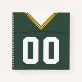 カスタマイズ可能なサッカージャージーノートブックテンプレート ノートブック (正面)