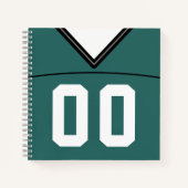カスタマイズ可能なサッカージャージーノートブックテンプレート ノートブック (正面)