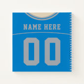 カスタマイズ可能なサッカージャージーノートブックテンプレート ノートブック (裏面)