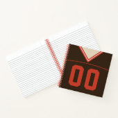 カスタマイズ可能なサッカージャージーノートブックテンプレート ノートブック (内部)
