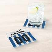 カスタマイズ可能なサッカージャージー ガラスコースター (アングル)